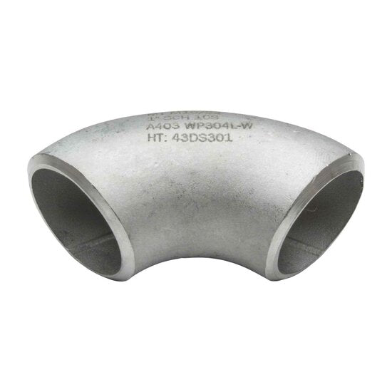 Codo de Acero Inoxidable 304L Schedule 10S 90° para Colectores