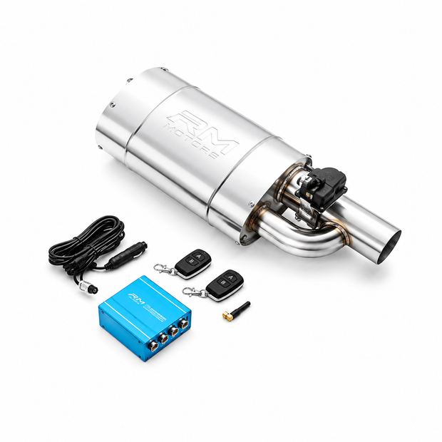 Silencioso Deportivo de Acero Inoxidable con Válvula Eléctrica Universal