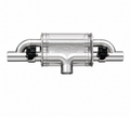 Silencioso Deportivo Transversal Universal con Válvula Eléctrica | Acero Inoxidable | Salida Doble 2x50 mm(63) 2x63,5(76)
