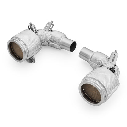 Downpipe Porsche 911 992 Turbo / Turbo S con catalizador y protección térmica